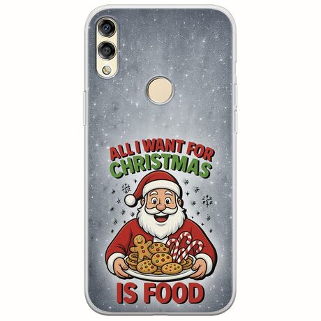 All I Want For Christmas Is - Food Huawei Honor 8X Flexible TPU (Διάφανη Σιλικόνη)