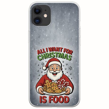 All I Want For Christmas Is - Food iPhone 11 Flexible TPU (Διάφανη Σιλικόνη)