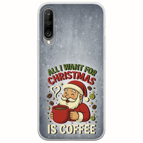 All I Want For Christmas Is - Coffee Xiaomi Mi 9 Lite Flexible TPU (Διάφανη Σιλικόνη)
