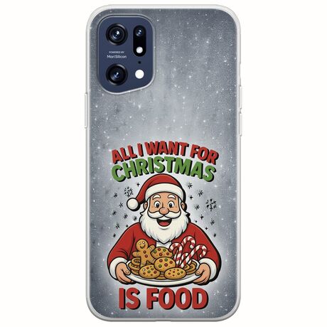 All I Want For Christmas Is - Food Oppo Find X5 Pro 5G Flexible TPU (Διάφανη Σιλικόνη)