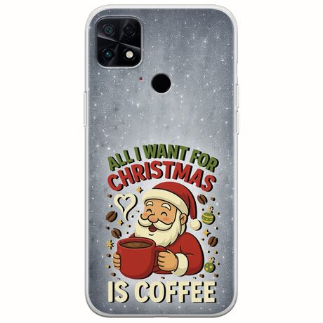All I Want For Christmas Is - Coffee Xiaomi Poco C40 Flexible TPU (Διάφανη Σιλικόνη)