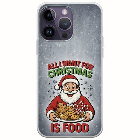 All I Want For Christmas Is - Food iPhone 15 Pro Flexible TPU (Διάφανη Σιλικόνη)