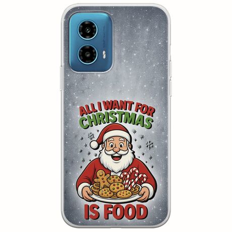 All I Want For Christmas Is - Food Motorola Moto G34 5G Flexible TPU (Διάφανη Σιλικόνη)