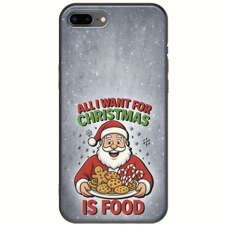 All I Want For Christmas Is - Food iPhone 8 Plus Black TPU (Μαύρη Σιλικόνη)