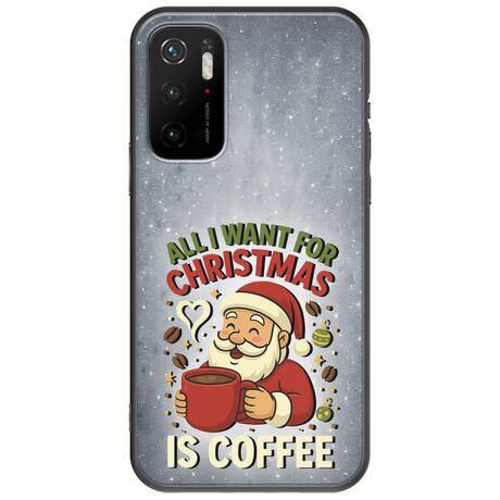 All I Want For Christmas Is - Coffee Xiaomi Poco M3 Pro 5G Black TPU (Μαύρη Σιλικόνη)