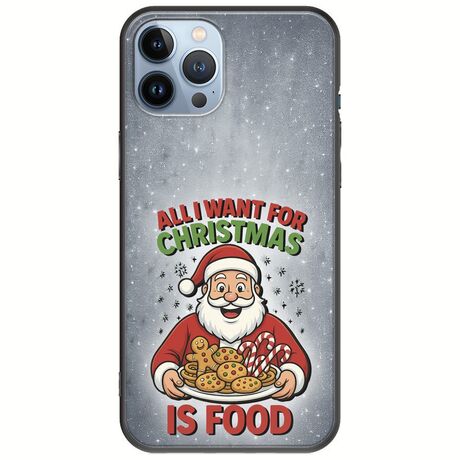 All I Want For Christmas Is - Food iPhone 12 Pro Black TPU (Μαύρη Σιλικόνη)
