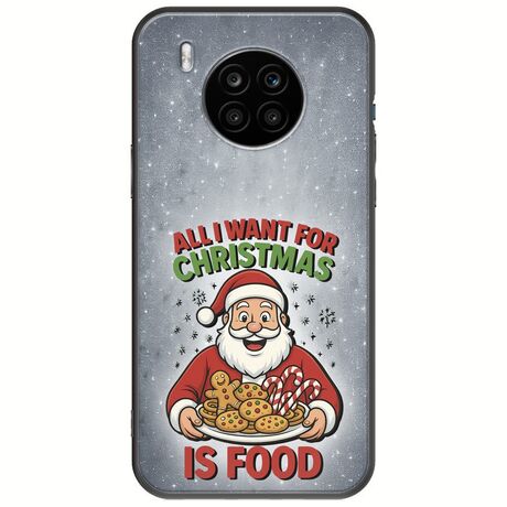 All I Want For Christmas Is - Food Huawei Nova 8i Black TPU (Μαύρη Σιλικόνη)