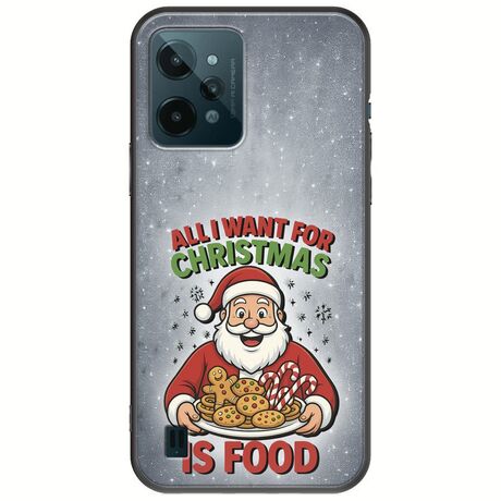All I Want For Christmas Is - Food Realme C31 Black TPU (Μαύρη Σιλικόνη)