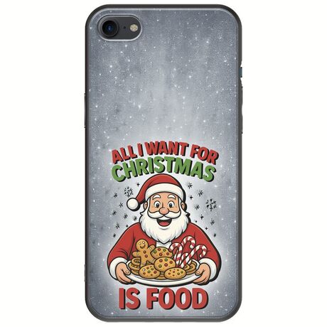 All I Want For Christmas Is - Food iPhone SE (2022) 5G Black TPU (Μαύρη Σιλικόνη)