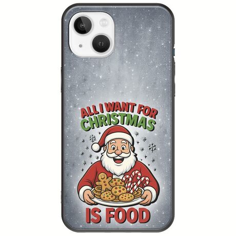 All I Want For Christmas Is - Food iPhone 14 Black TPU (Μαύρη Σιλικόνη)