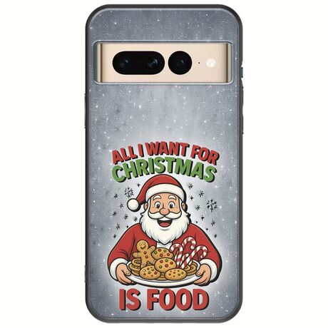All I Want For Christmas Is - Food Google Pixel 7 Pro 5G Black TPU (Μαύρη Σιλικόνη)