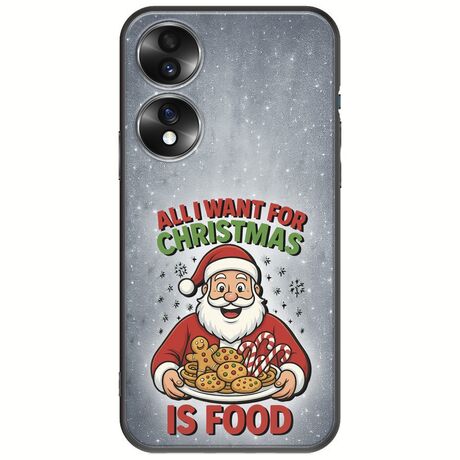 All I Want For Christmas Is - Food Honor 70 5G Black TPU (Μαύρη Σιλικόνη)
