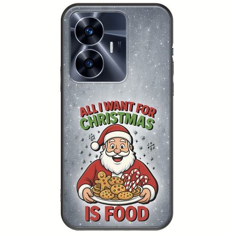 All I Want For Christmas Is - Food Realme C55 Black TPU (Μαύρη Σιλικόνη)