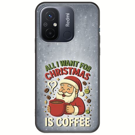 All I Want For Christmas Is - Coffee Xiaomi Redmi 12C Black TPU (Μαύρη Σιλικόνη)