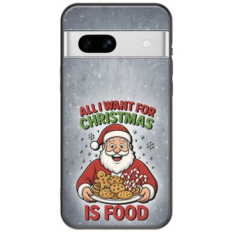 All I Want For Christmas Is - Food Google Pixel 7a 5G Black TPU (Μαύρη Σιλικόνη)