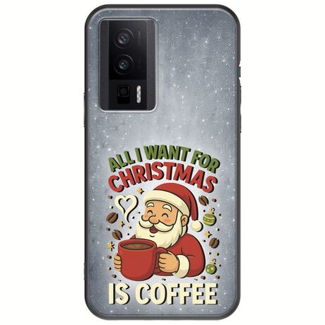 All I Want For Christmas Is - Coffee Xiaomi Poco F5 Pro 5G Black TPU (Μαύρη Σιλικόνη)