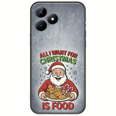 All I Want For Christmas Is - Food Realme C53 Black TPU (Μαύρη Σιλικόνη)