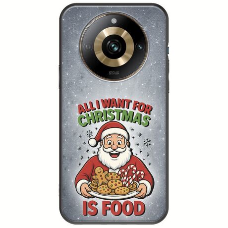 All I Want For Christmas Is - Food Realme 11 Pro Plus 5G Black TPU (Μαύρη Σιλικόνη)