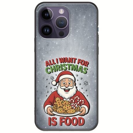 All I Want For Christmas Is - Food iPhone 15 Pro Black TPU (Μαύρη Σιλικόνη)