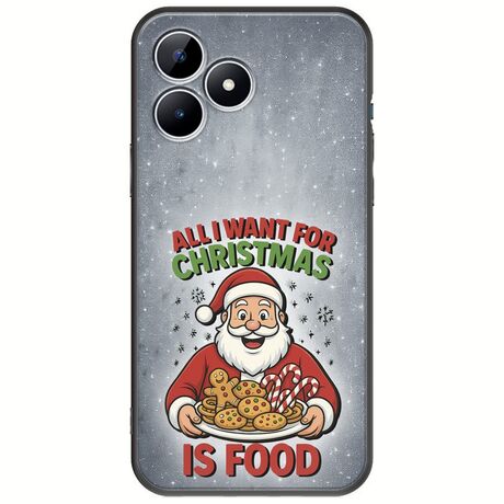 All I Want For Christmas Is - Food Realme Note 50 Black TPU (Μαύρη Σιλικόνη)