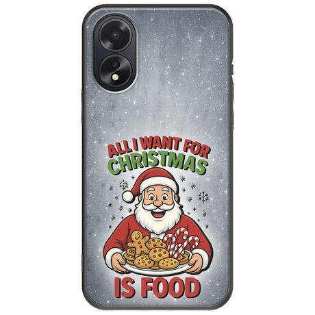 All I Want For Christmas Is - Food Oppo A18 4G Black TPU (Μαύρη Σιλικόνη)