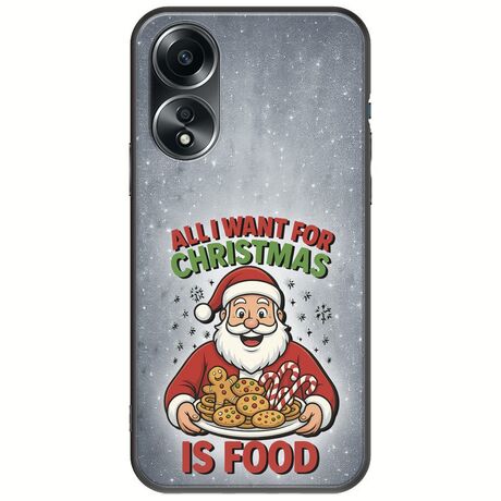 All I Want For Christmas Is - Food Oppo A78 5G Black TPU (Μαύρη Σιλικόνη)
