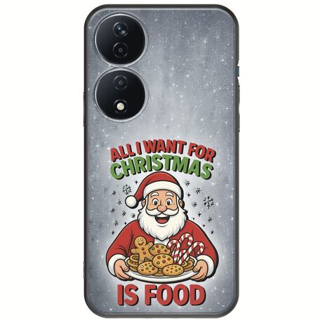 All I Want For Christmas Is - Food Honor 90 Smart 5G Black TPU (Μαύρη Σιλικόνη)
