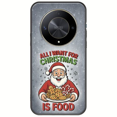 All I Want For Christmas Is - Food Honor Magic 6 Lite 5G Black TPU (Μαύρη Σιλικόνη)