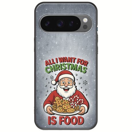 All I Want For Christmas Is - Food Google Pixel 9 Pro XL 5G Black TPU (Μαύρη Σιλικόνη)