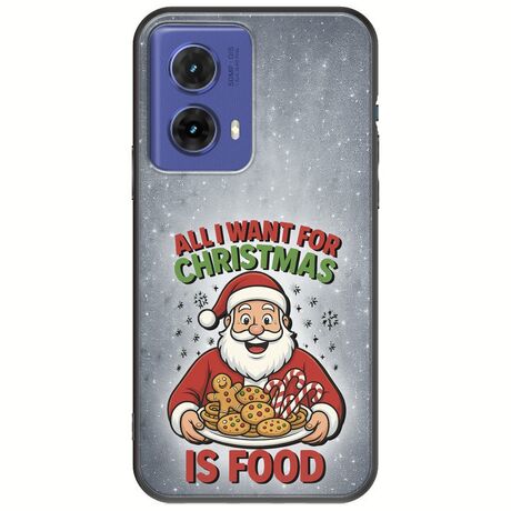 All I Want For Christmas Is - Food Motorola Moto G85 5G Black TPU (Μαύρη Σιλικόνη)