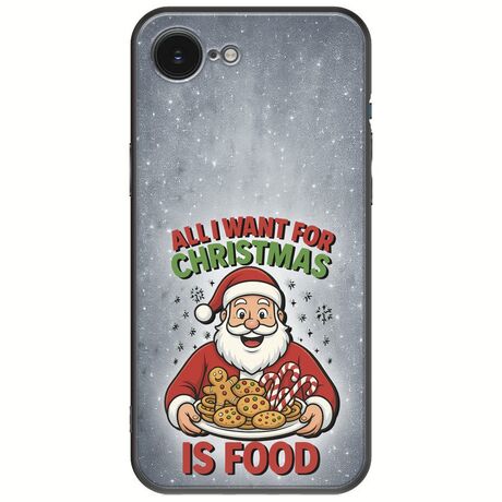 All I Want For Christmas Is - Food iPhone 16e Black TPU (Μαύρη Σιλικόνη)