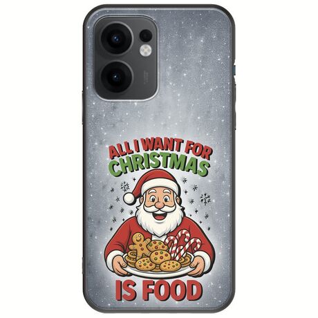 All I Want For Christmas Is - Food Oppo Reno 13 F 5G Black TPU (Μαύρη Σιλικόνη)