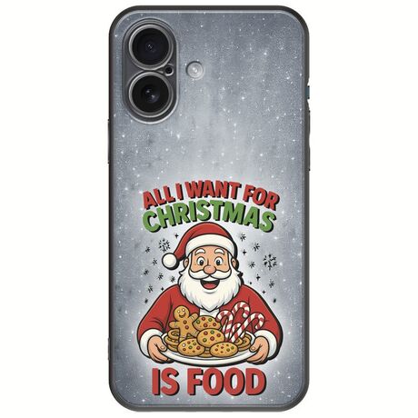 All I Want For Christmas Is - Food iPhone 17 Black TPU (Μαύρη Σιλικόνη)