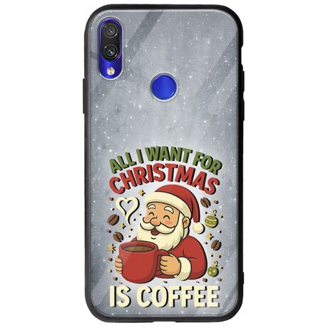 All I Want For Christmas Is - Coffee Xiaomi Redmi Note 7 Groove TPU (Tempered Glass και TPU)