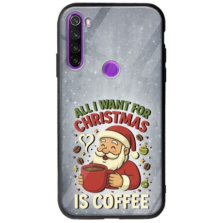 All I Want For Christmas Is - Coffee Xiaomi Redmi Note 8 Groove TPU (Tempered Glass και TPU)