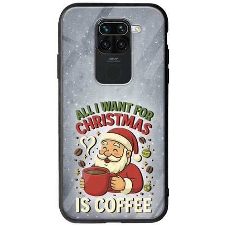 All I Want For Christmas Is - Coffee Xiaomi Redmi Note 9 Groove TPU (Tempered Glass και TPU)