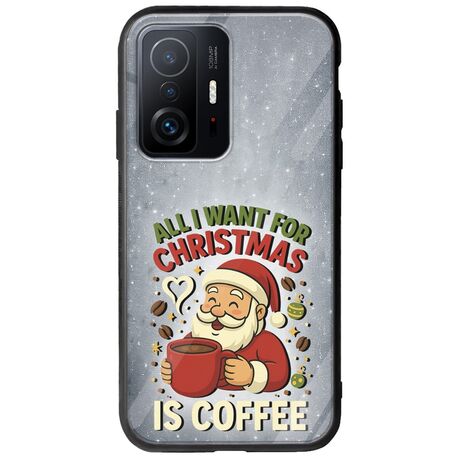 All I Want For Christmas Is - Coffee Xiaomi 11T / 11T Pro Groove TPU (Tempered Glass και TPU)