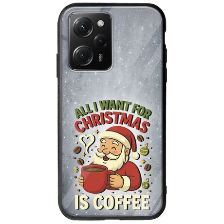 All I Want For Christmas Is - Coffee Xiaomi Poco X5 Pro 5G Groove TPU (Tempered Glass και TPU)