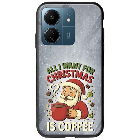 All I Want For Christmas Is - Coffee Xiaomi Poco C65 Groove TPU (Tempered Glass και TPU)