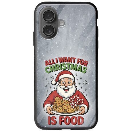 All I Want For Christmas Is - Food iPhone 16 Plus Groove TPU (Tempered Glass και TPU)