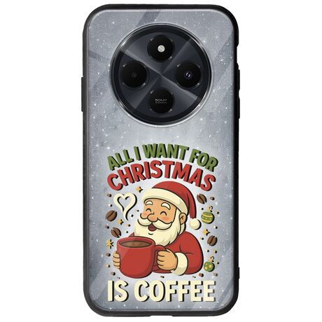 All I Want For Christmas Is - Coffee Xiaomi Poco C75 4G Groove TPU (Tempered Glass και TPU)