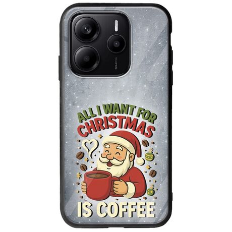 All I Want For Christmas Is - Coffee Xiaomi Redmi Note 14 5G Groove TPU (Tempered Glass και TPU)
