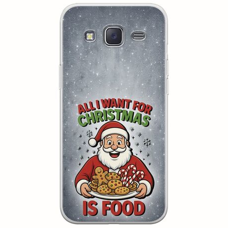 All I Want For Christmas Is - Food Samsung Galaxy J5(2015) Flexible TPU (Διάφανη Σιλικόνη)