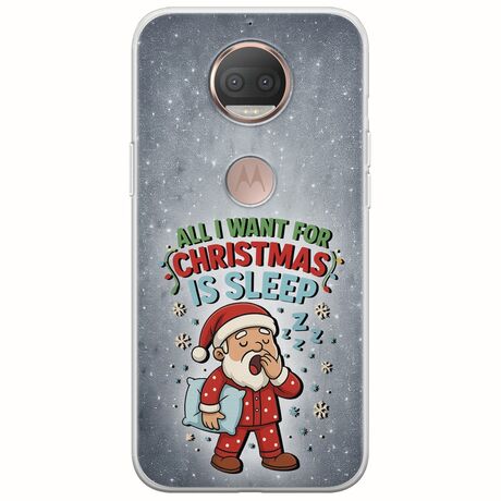 All I Want For Christmas Is - Sleep Motorola Moto G5S Flexible TPU (Διάφανη Σιλικόνη)
