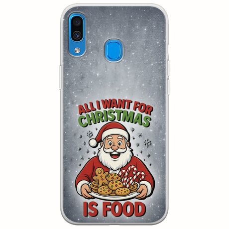 All I Want For Christmas Is - Food Samsung Galaxy A20e Flexible TPU (Διάφανη Σιλικόνη)