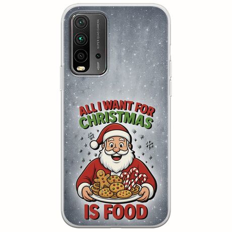 All I Want For Christmas Is - Food Xiaomi Redmi 9T Flexible TPU (Διάφανη Σιλικόνη)