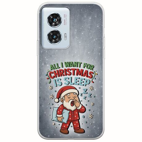All I Want For Christmas Is - Sleep Motorola Edge 50 Fusion 5G Flexible TPU (Διάφανη Σιλικόνη)