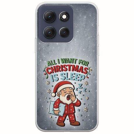 All I Want For Christmas Is - Sleep Motorola Moto G86 5G Flexible TPU (Διάφανη Σιλικόνη)