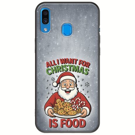 All I Want For Christmas Is - Food Samsung Galaxy A20e Black TPU (Μαύρη Σιλικόνη)