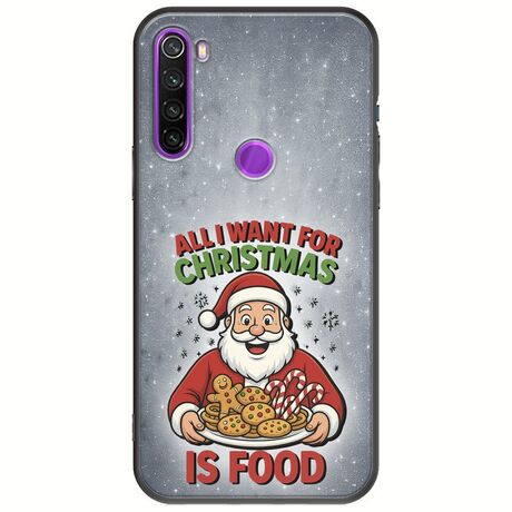 All I Want For Christmas Is - Food Xiaomi Redmi Note 8 Black TPU (Μαύρη Σιλικόνη)